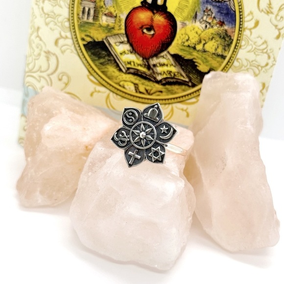 ARTISAN Coexist In Harmony Solid Sterling Silver Handmade Ring - Picture 2 of 4